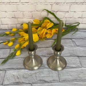 Candle holders Leonard genuine pewter